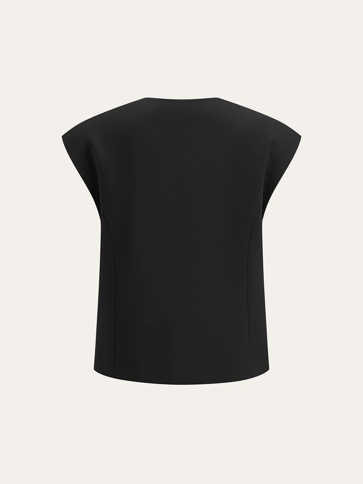Metal Detail Cap Sleeve Vest